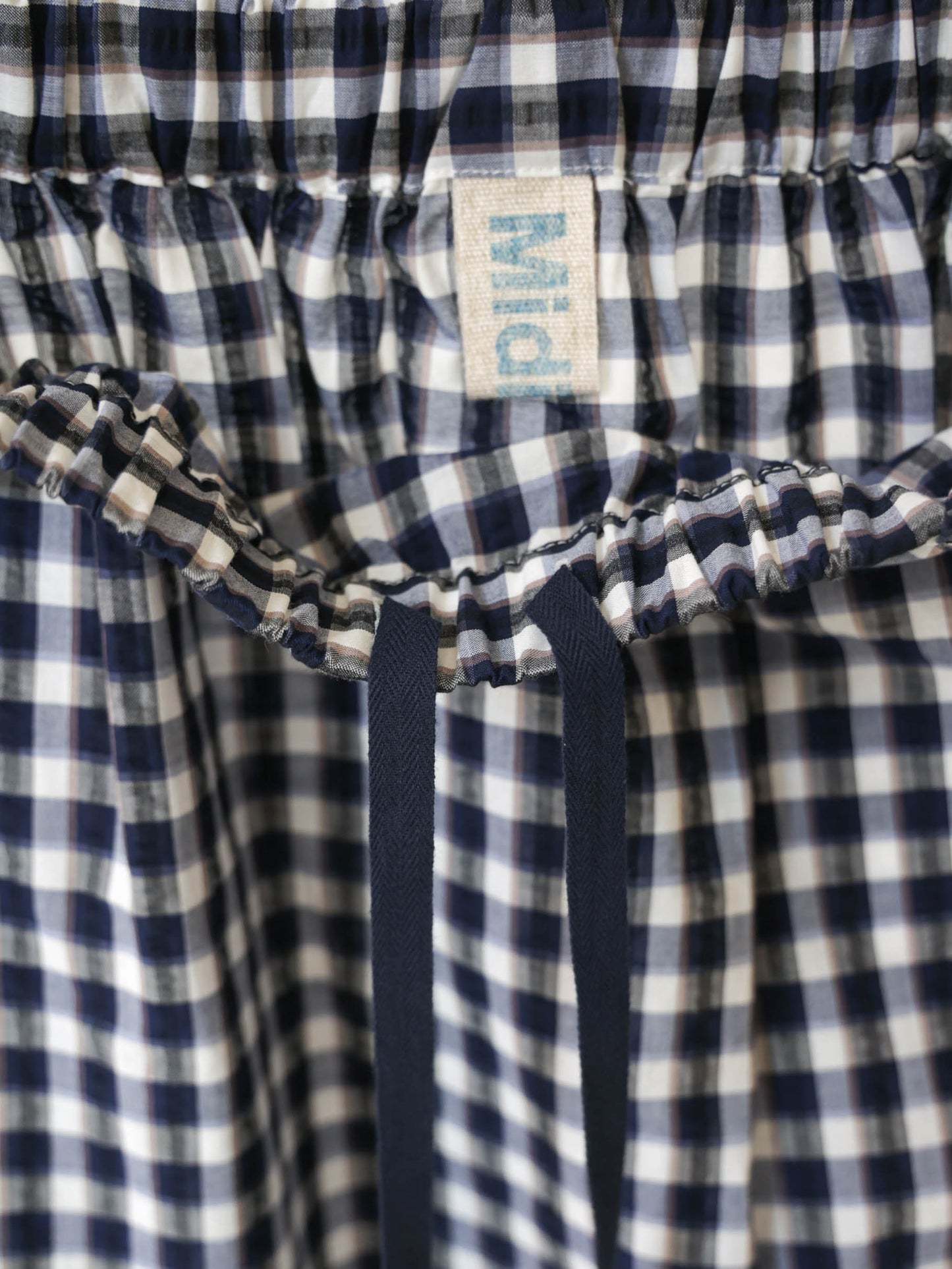 seersucker check skirt