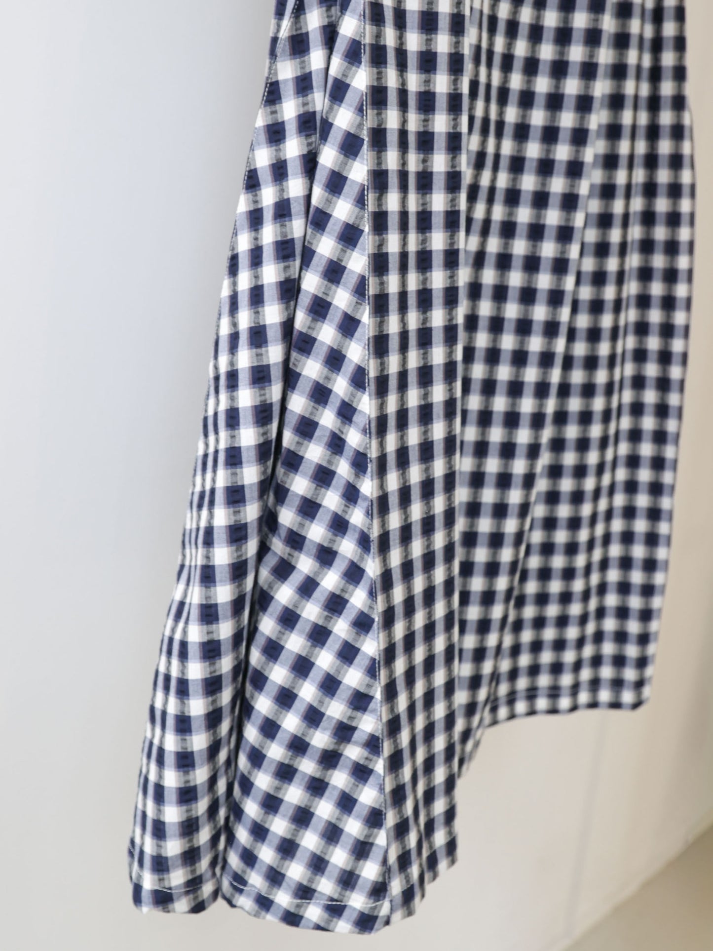 seersucker check skirt