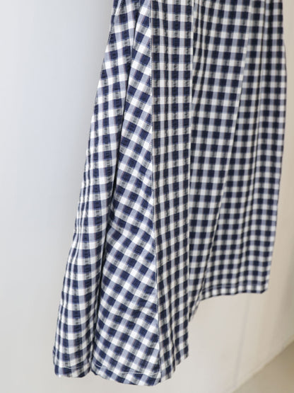seersucker check skirt
