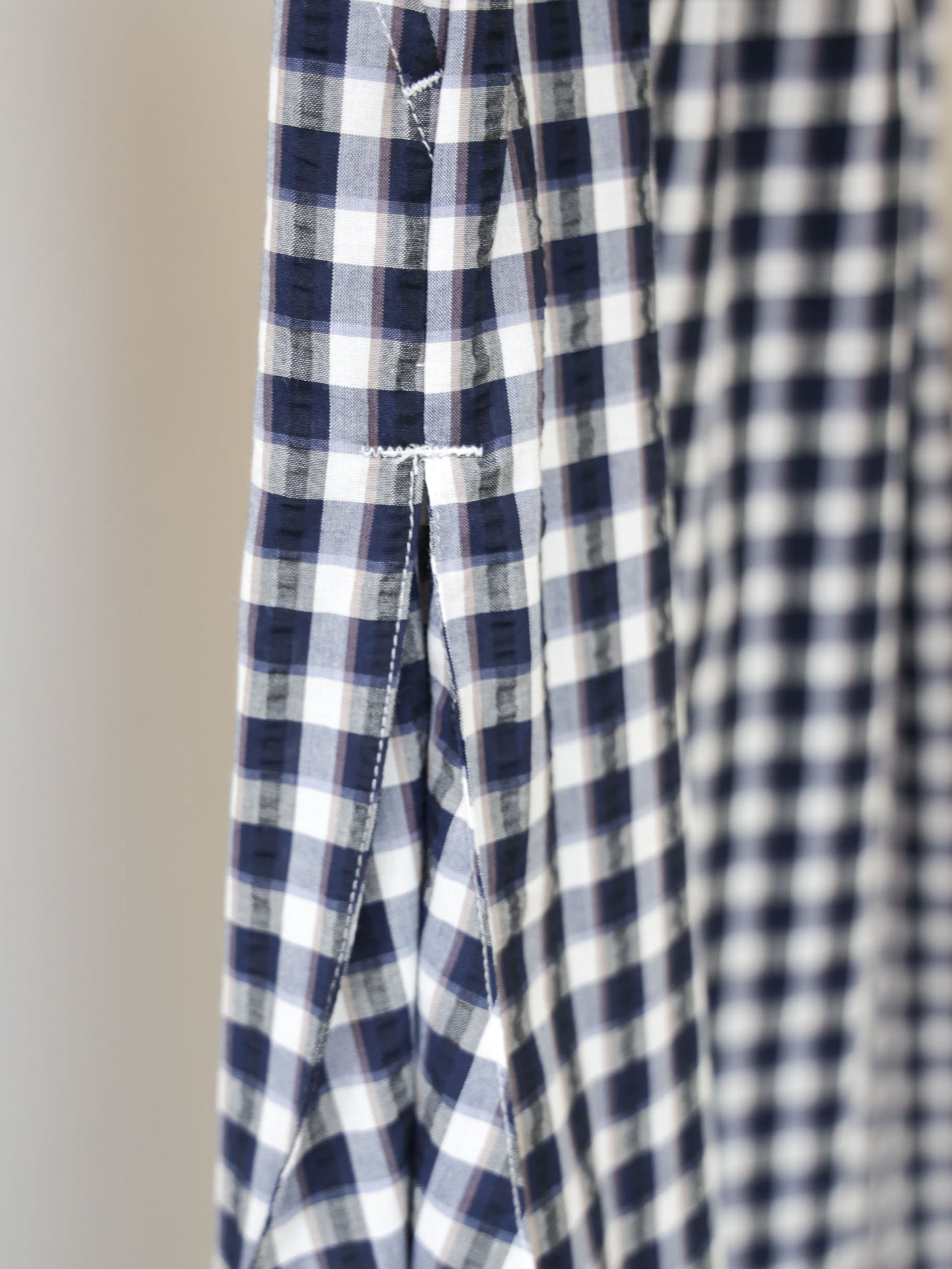 seersucker check skirt