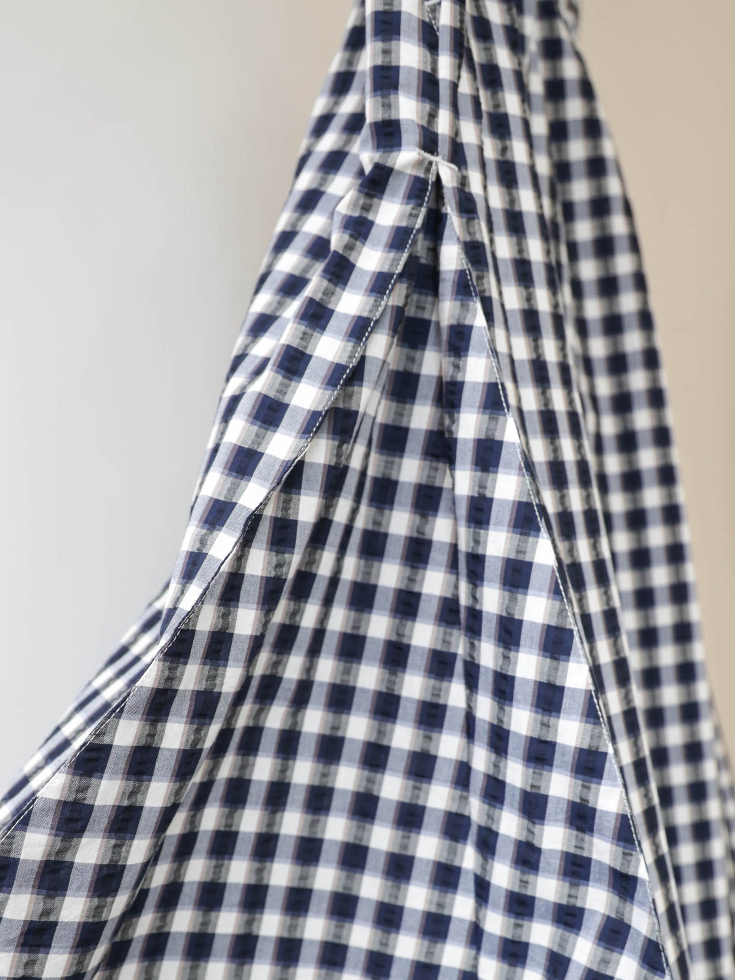 seersucker check skirt