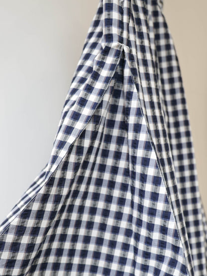 seersucker check skirt