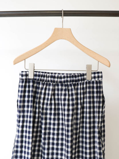 seersucker check skirt