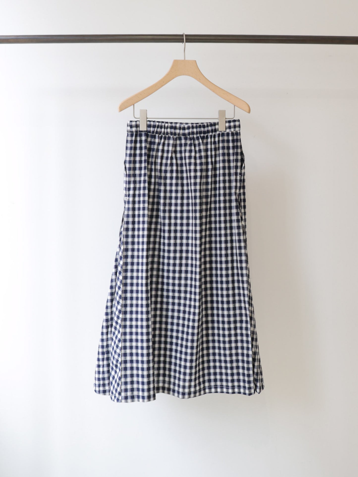 seersucker check skirt