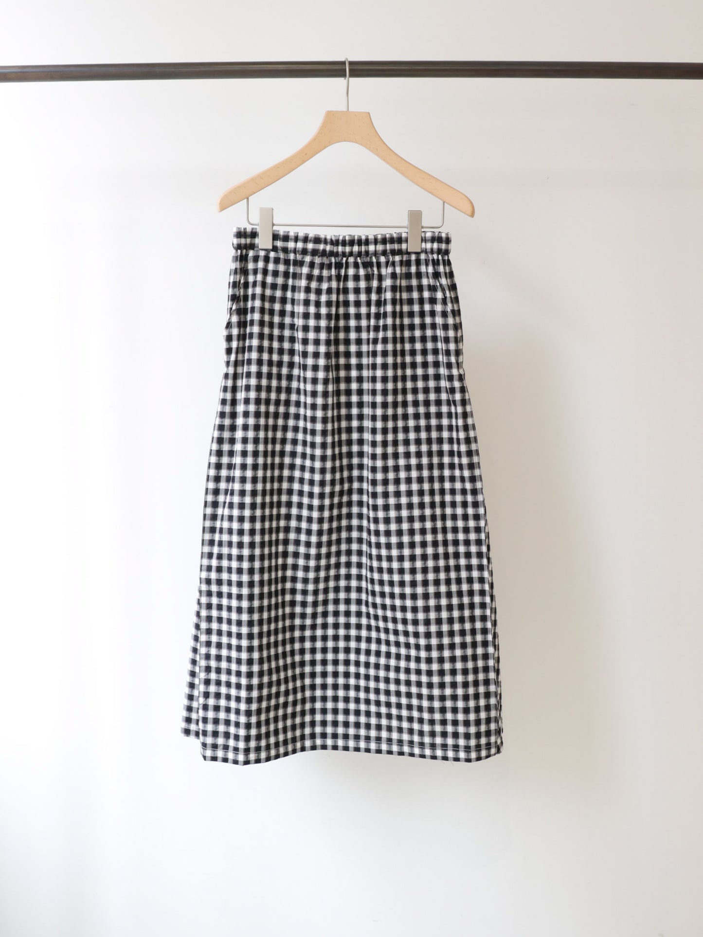 seersucker check skirt