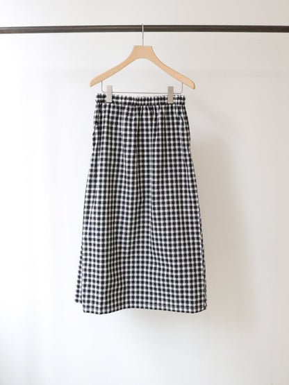 seersucker check skirt