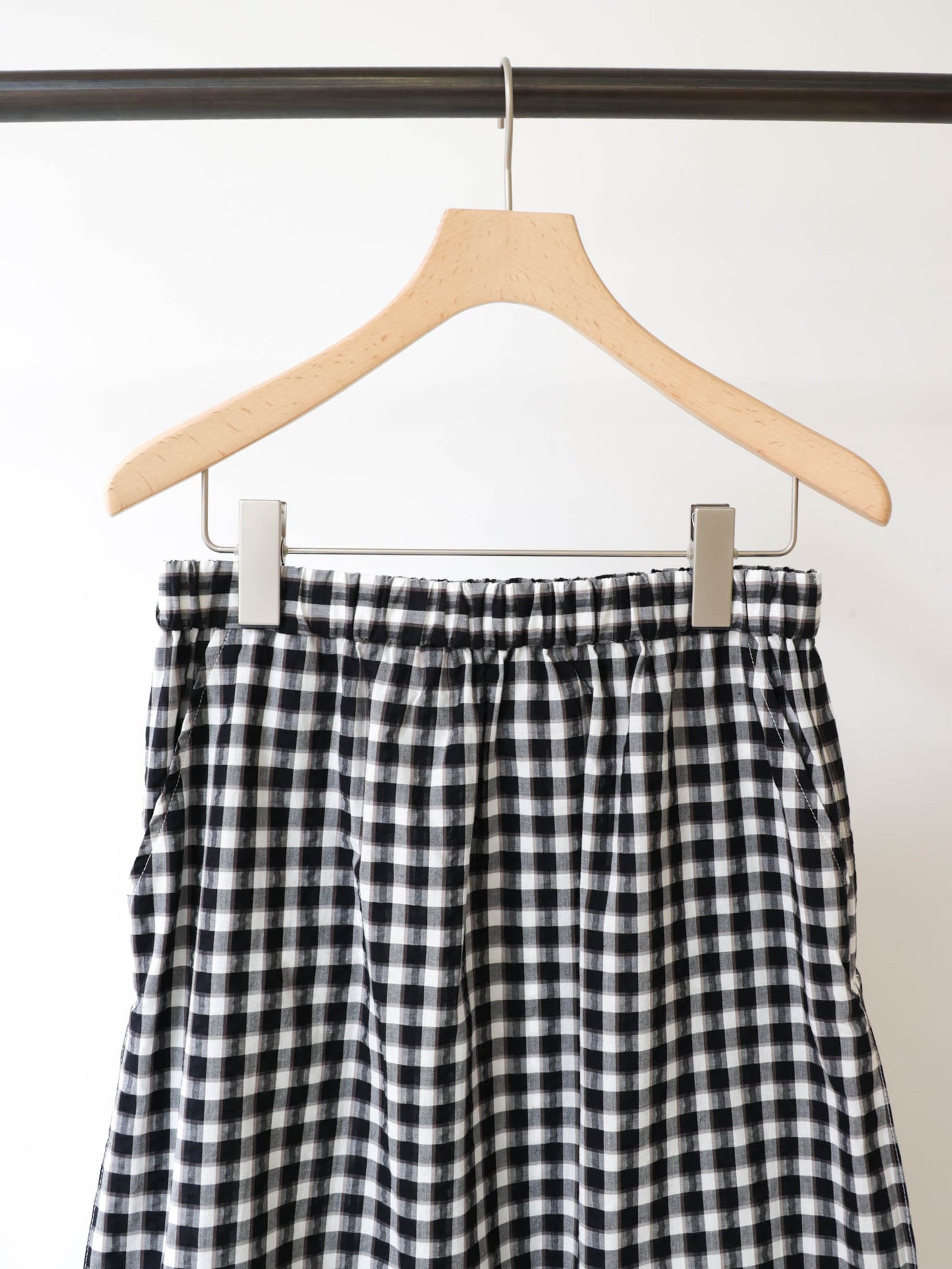 seersucker check skirt