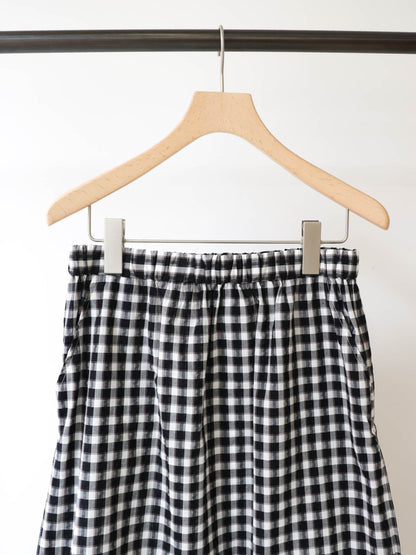 seersucker check skirt