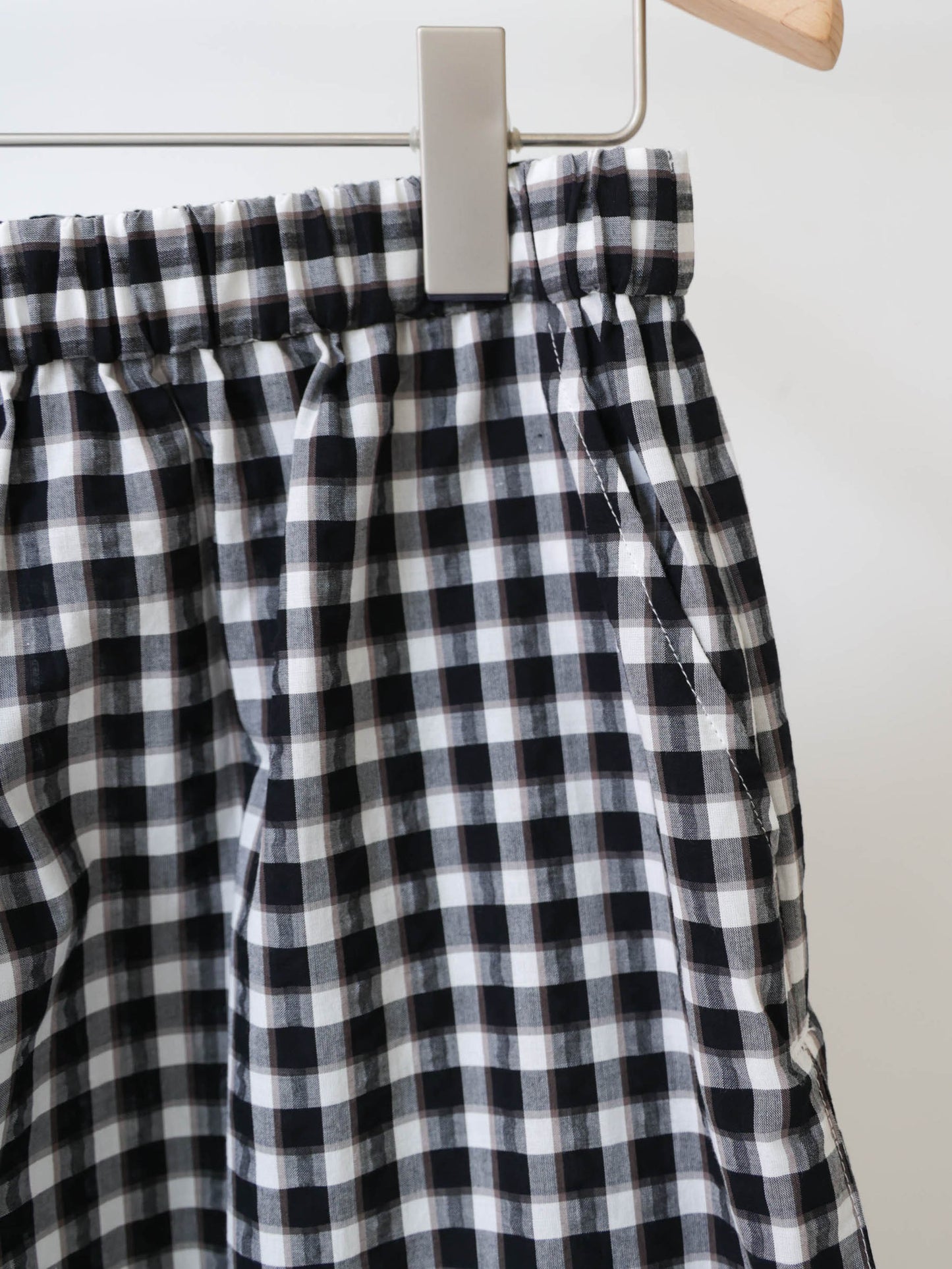 seersucker check skirt