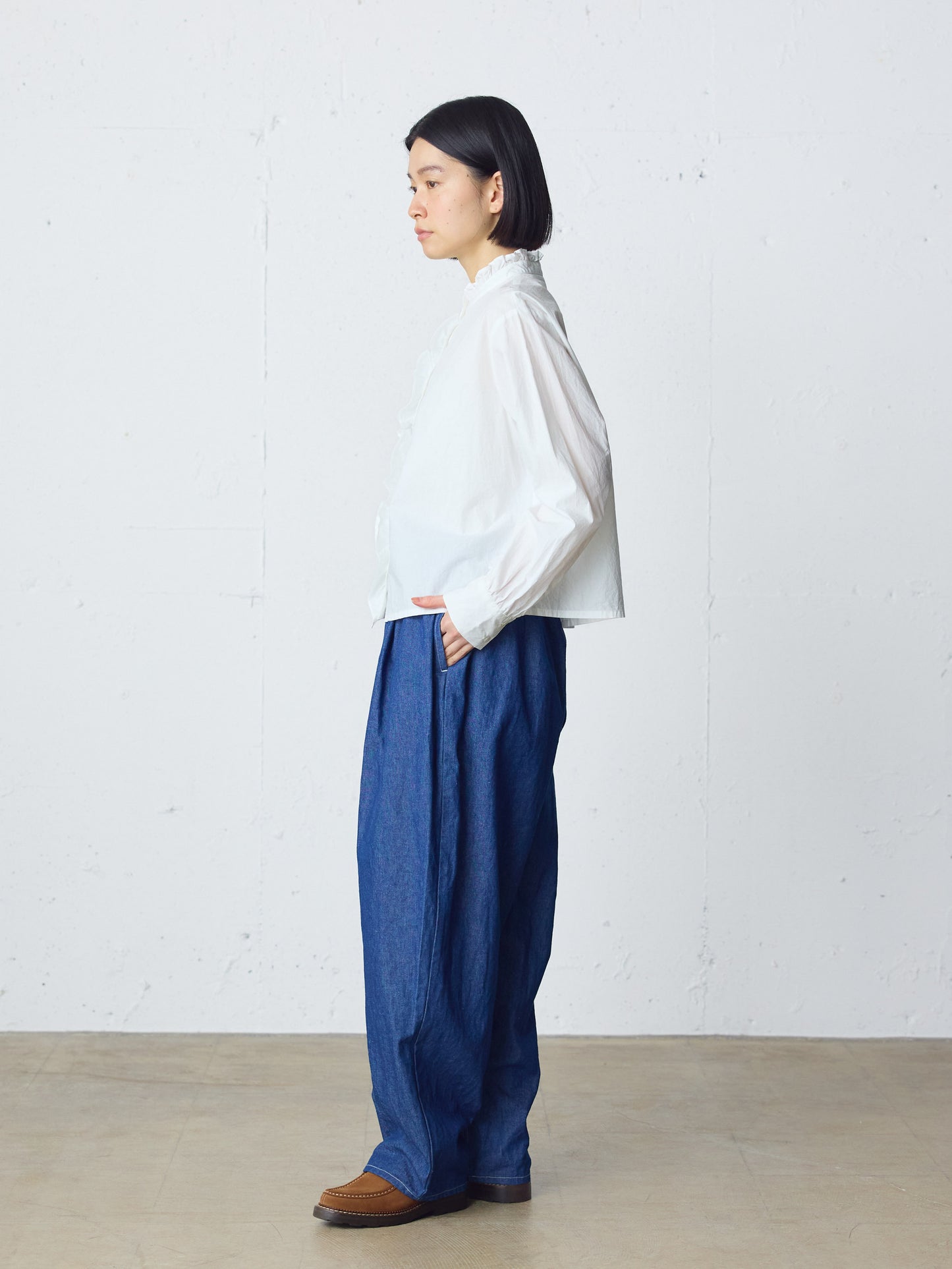 wide tapered denim