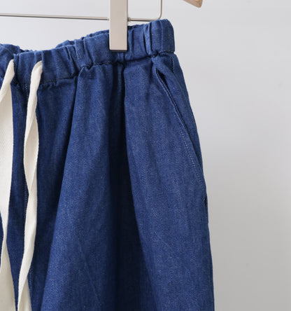 wide tuck denim