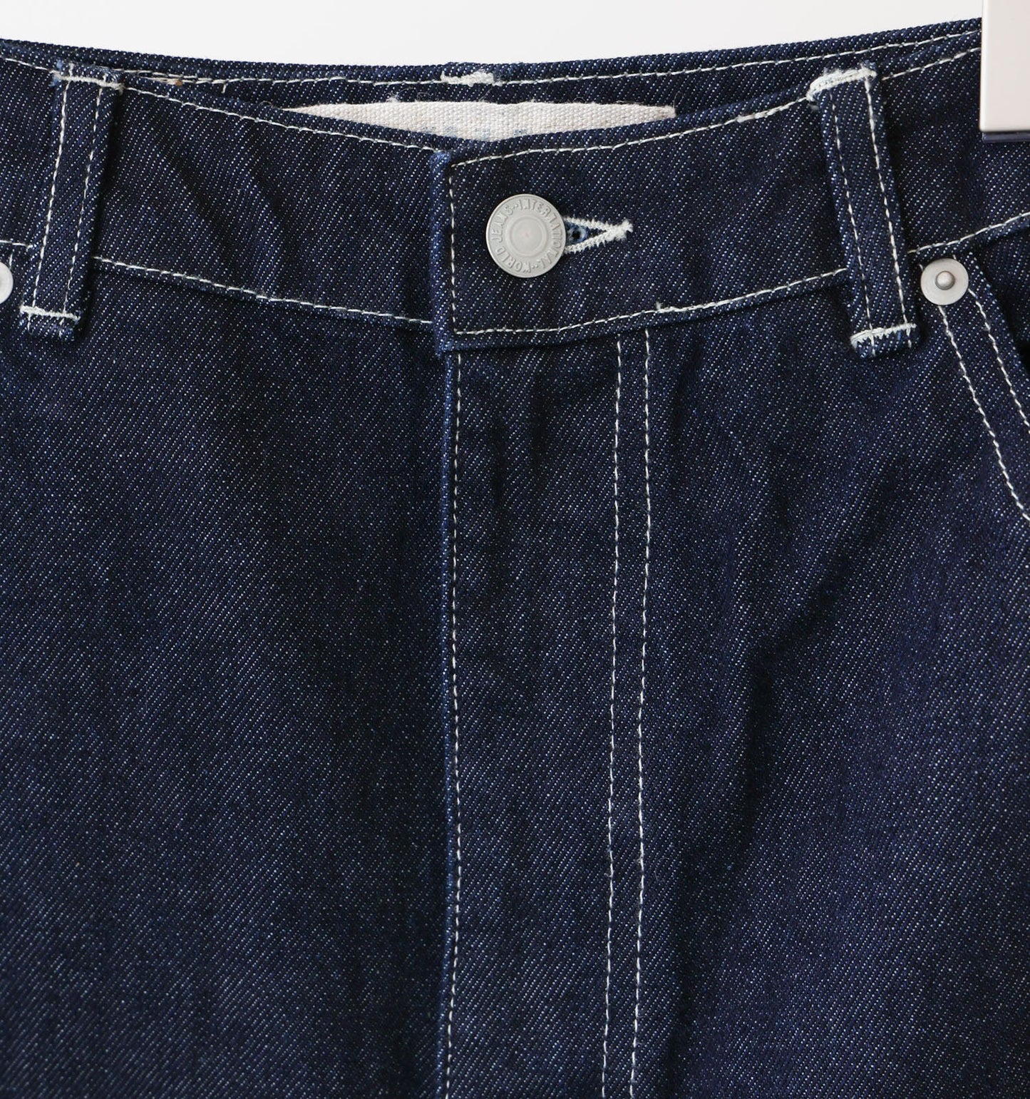 hi-waist curved denim