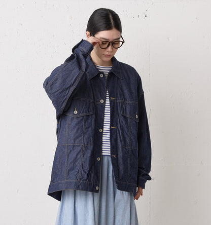 wide denim jacket