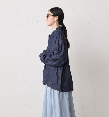 wide denim jacket