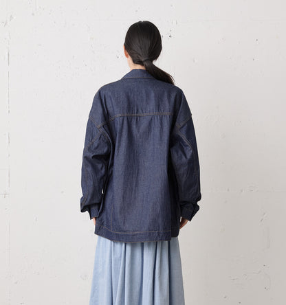 wide denim jacket