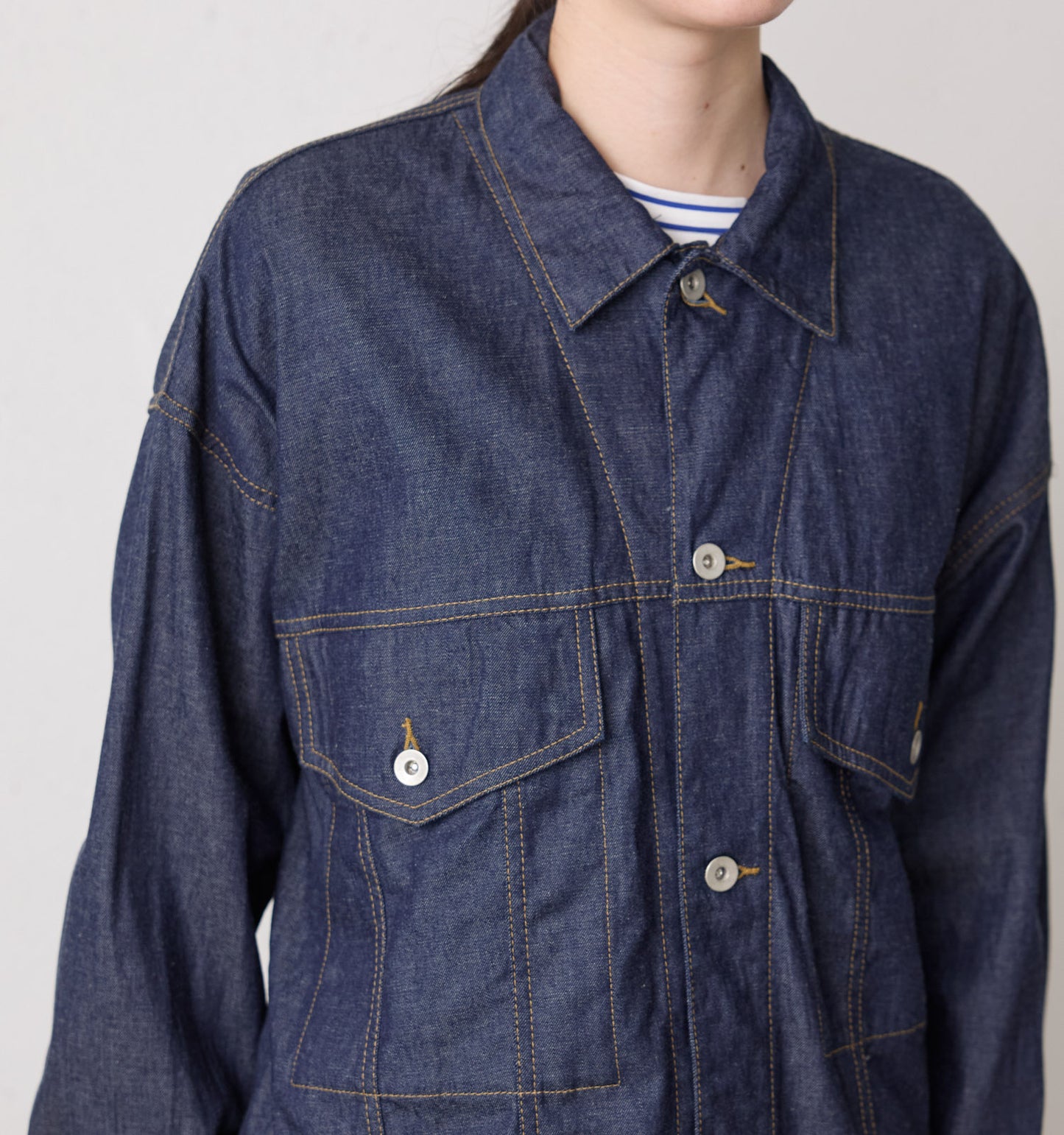 wide denim jacket