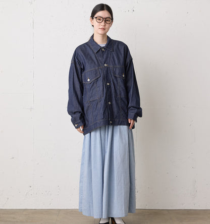 wide denim jacket