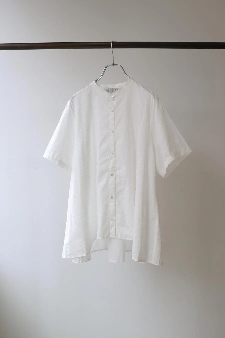 half sleeve dots A line shirt