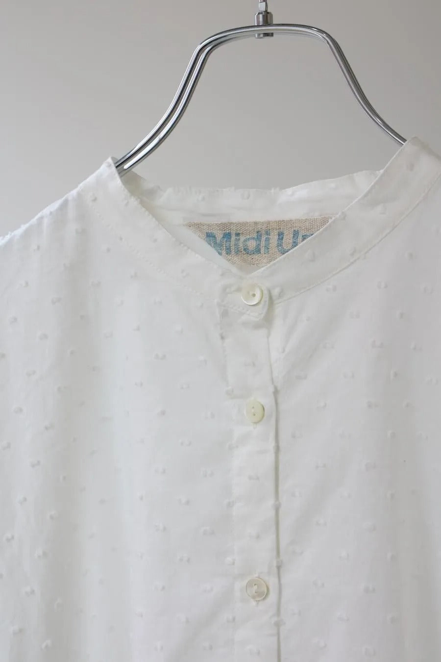 half sleeve dots A line shirt