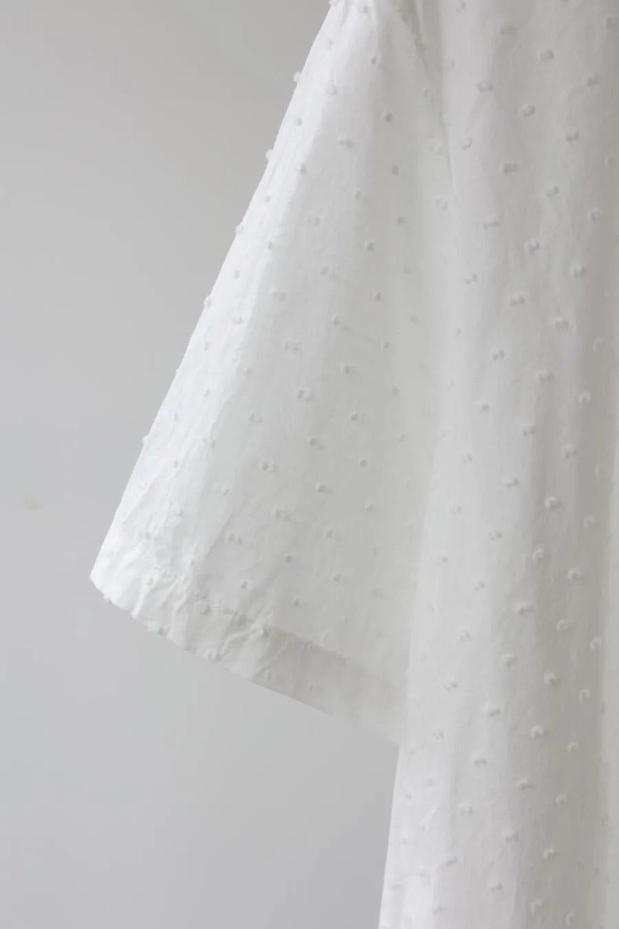 half sleeve dots A line shirt