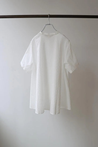 half sleeve dots A line shirt