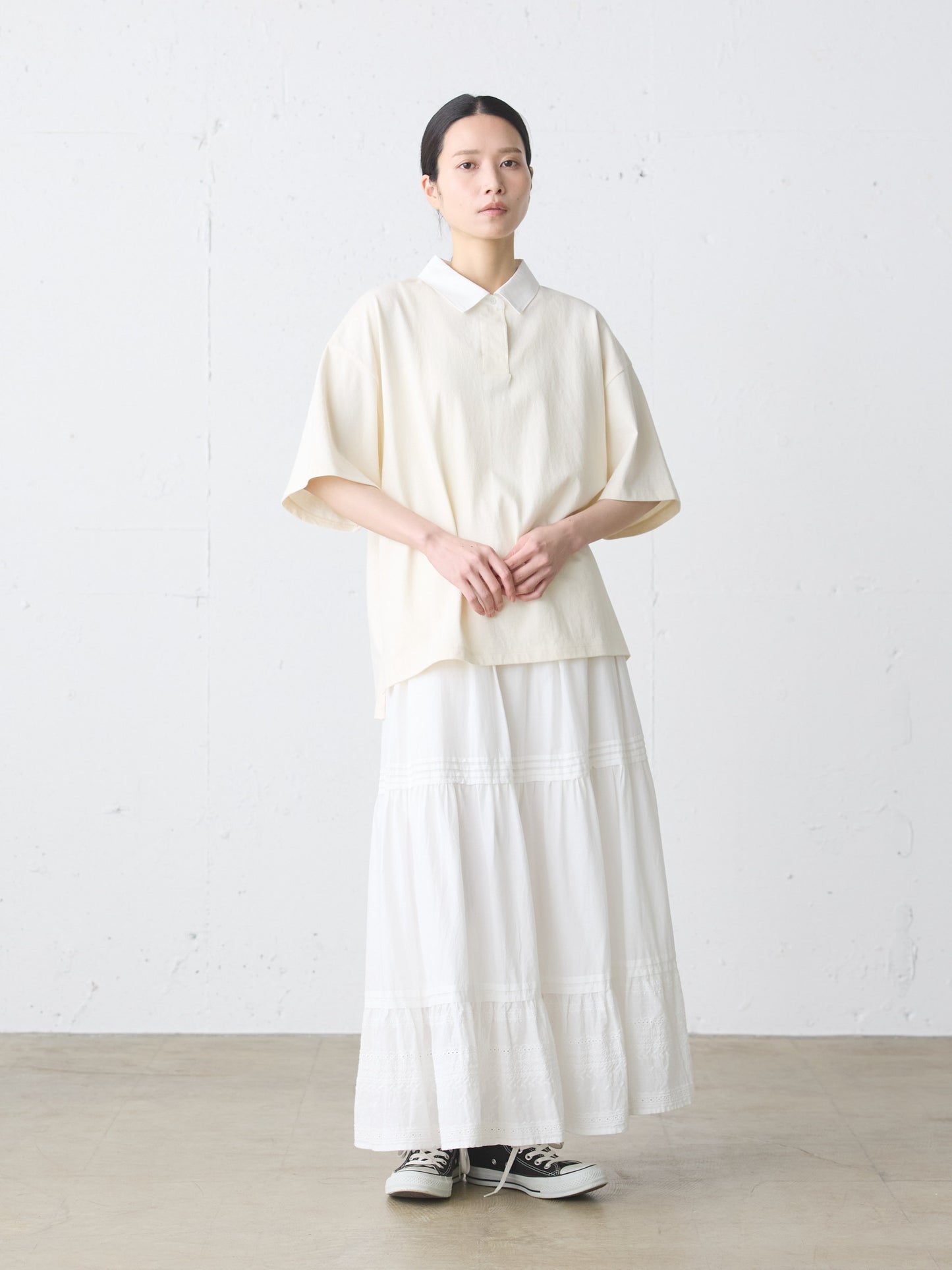 wide polo pullover