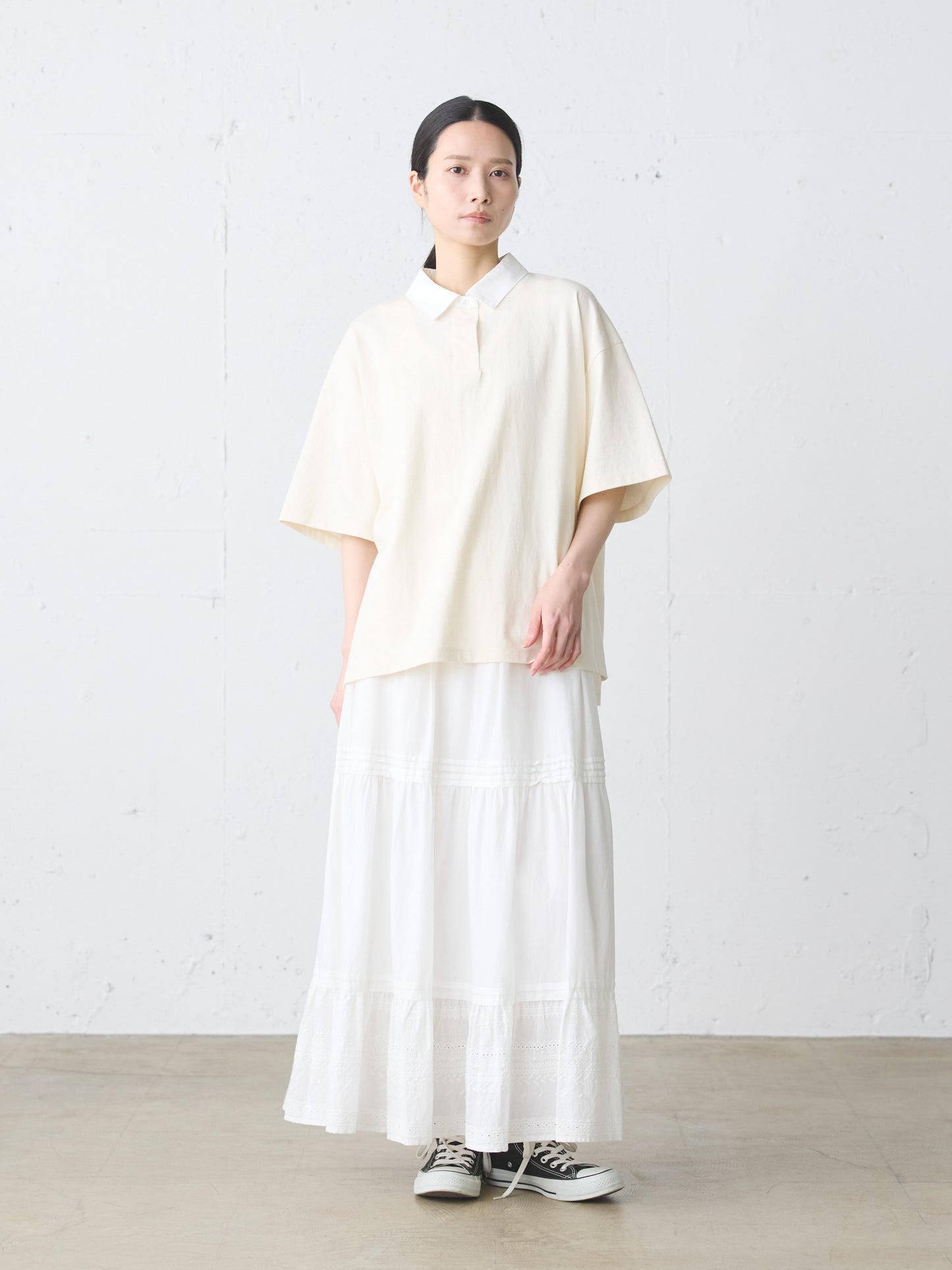 wide polo pullover