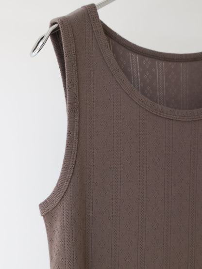 eyeret mesh tank top