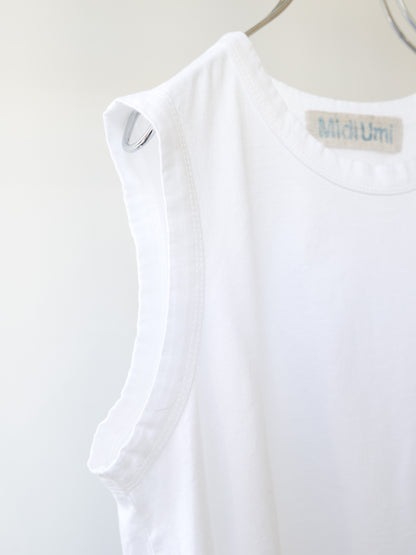 crew neck flare tank top