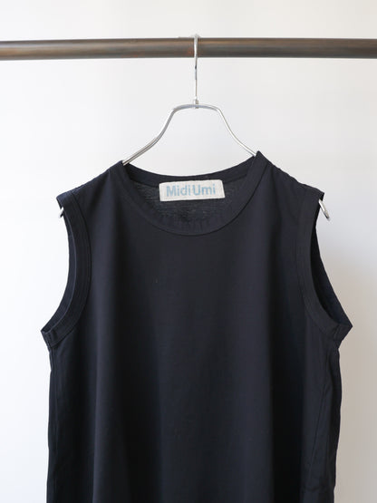 crew neck flare tank top