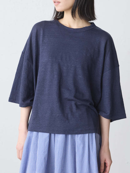 linen wide pullover