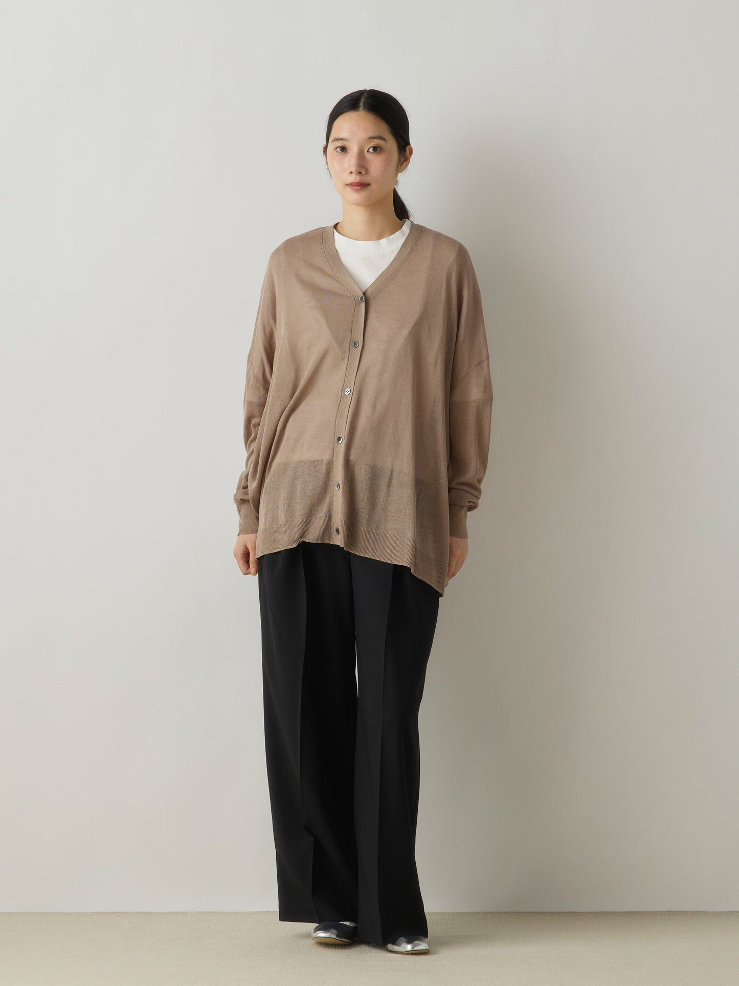 sheer knit pullover