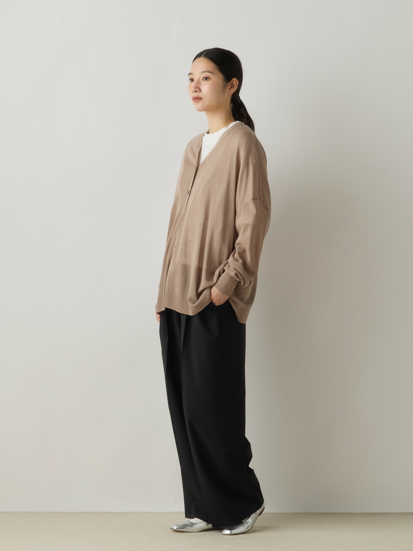 sheer knit pullover