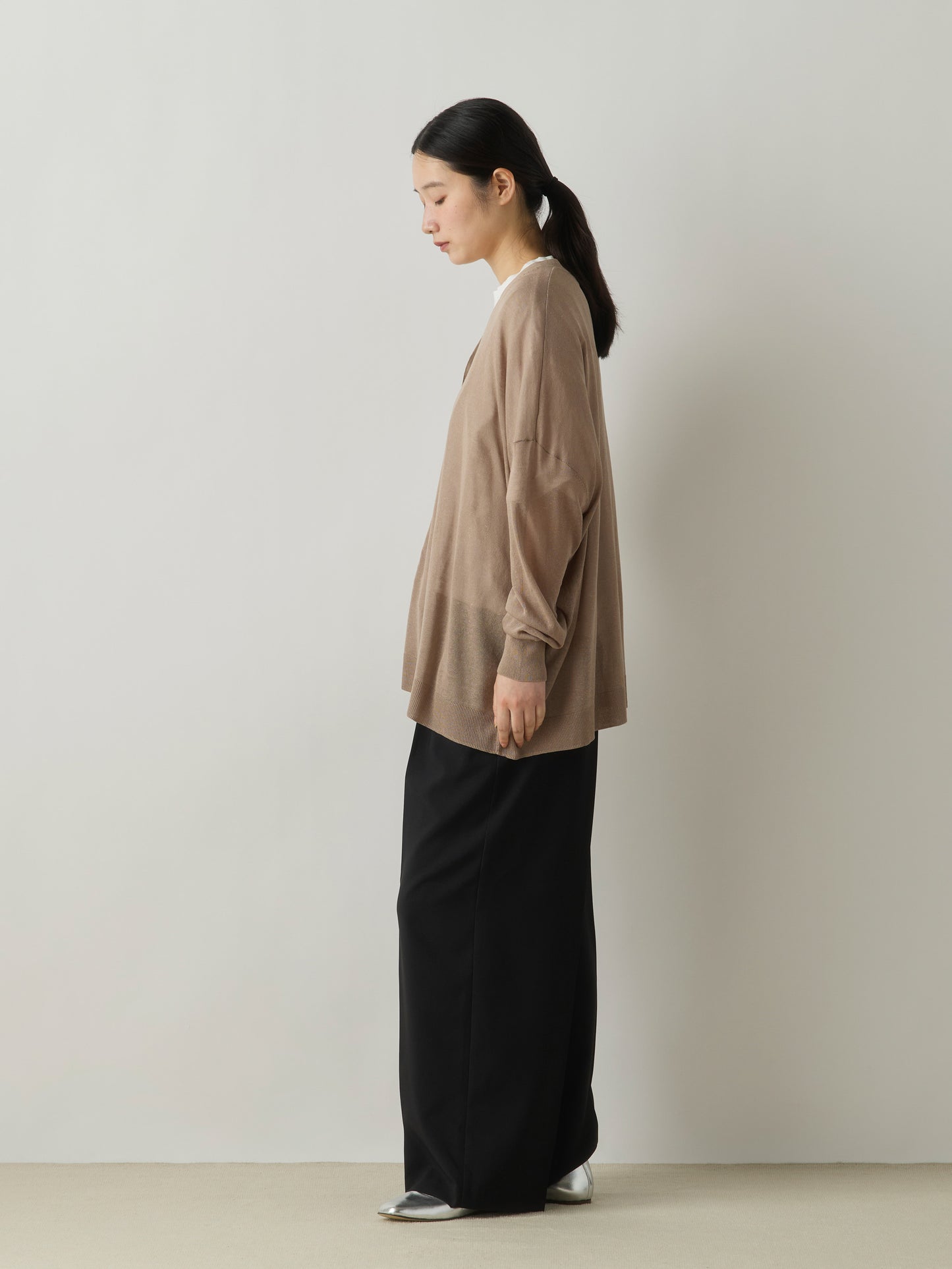 sheer knit pullover