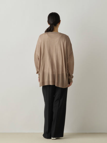 sheer knit pullover