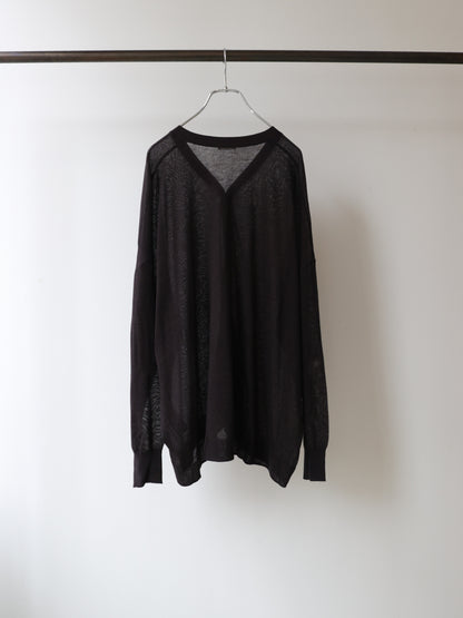 sheer knit pullover
