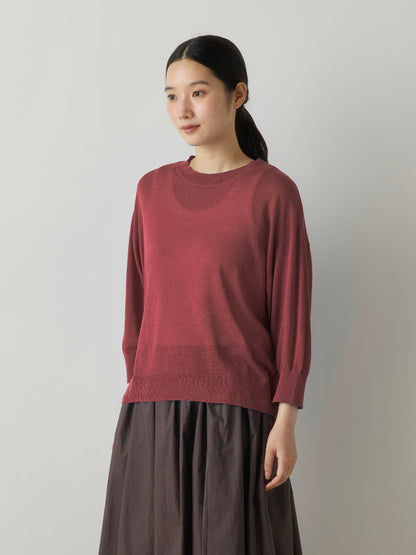 sheer knit pullover