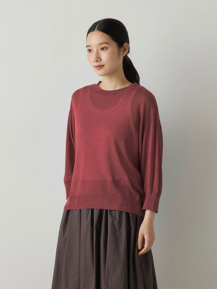 sheer knit pullover