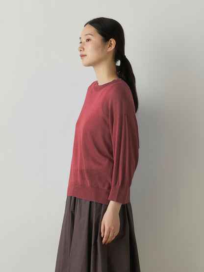 sheer knit pullover