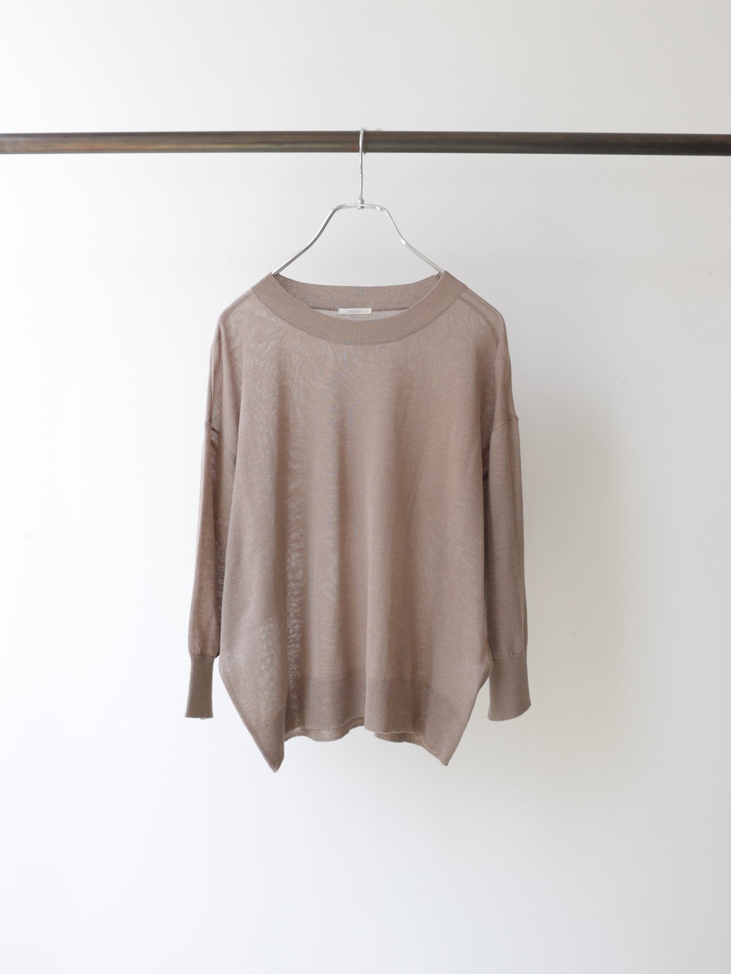 sheer knit pullover