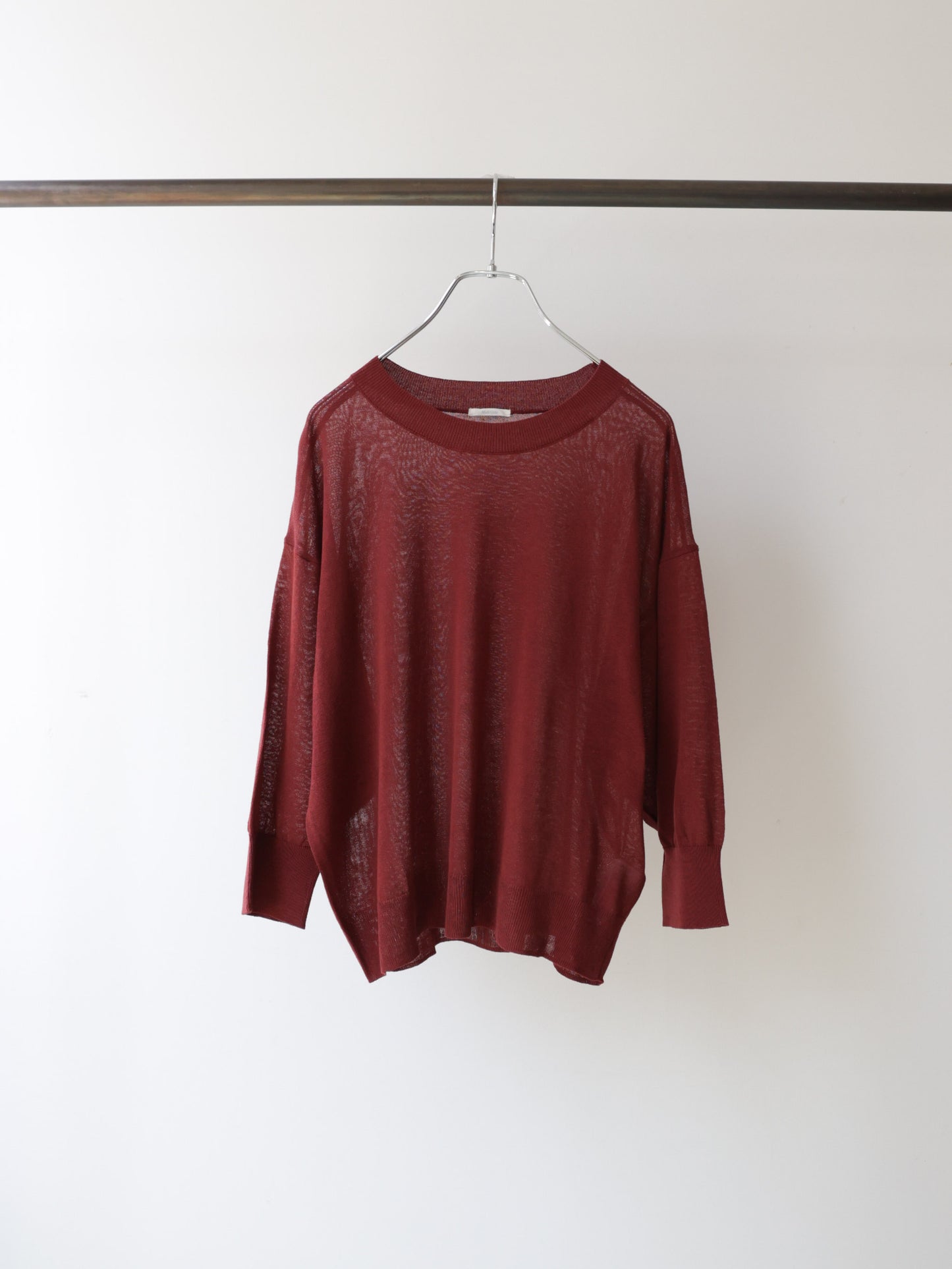 sheer knit pullover