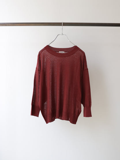 sheer knit pullover