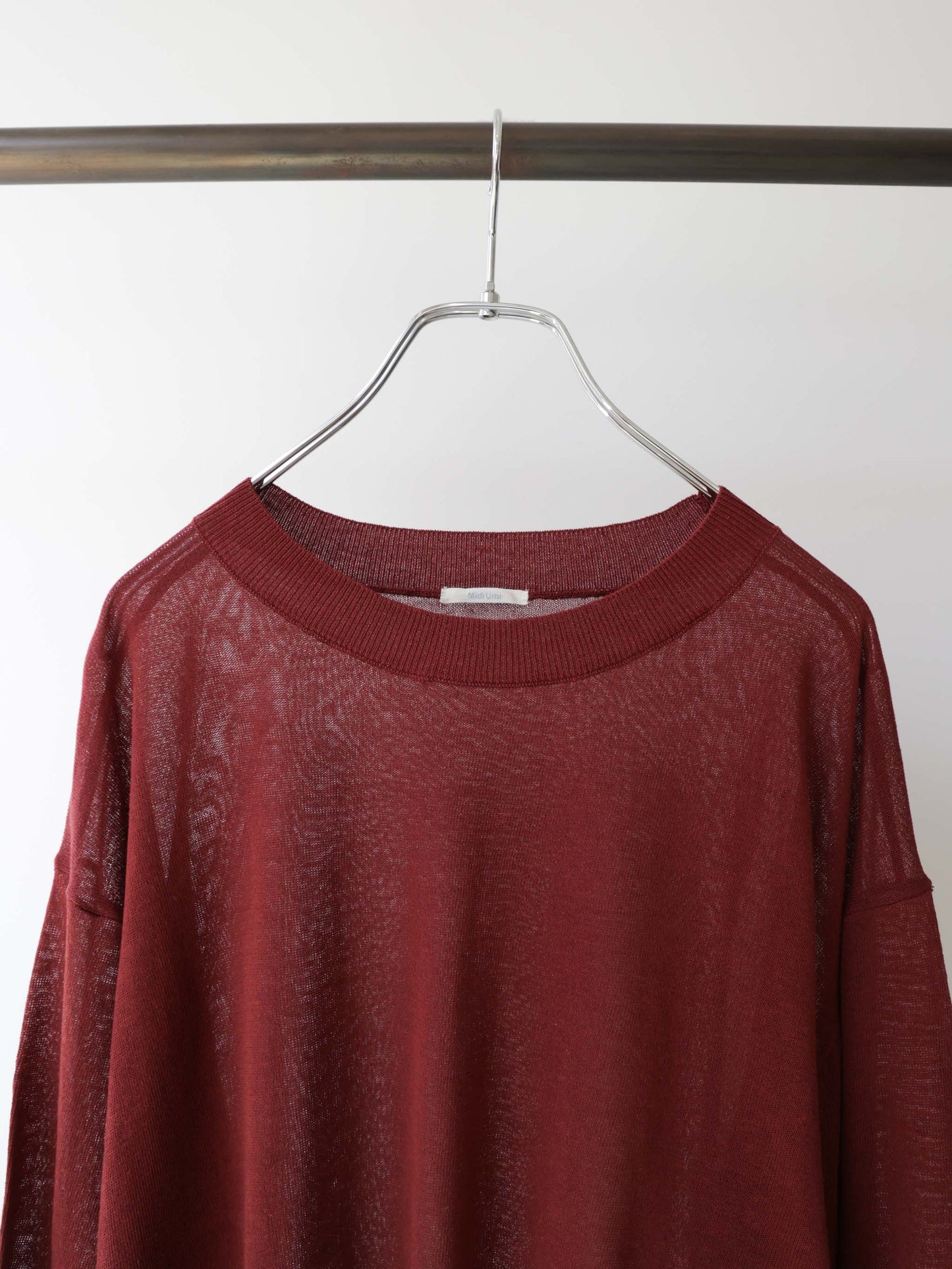 sheer knit pullover