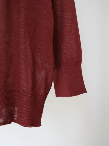 sheer knit pullover