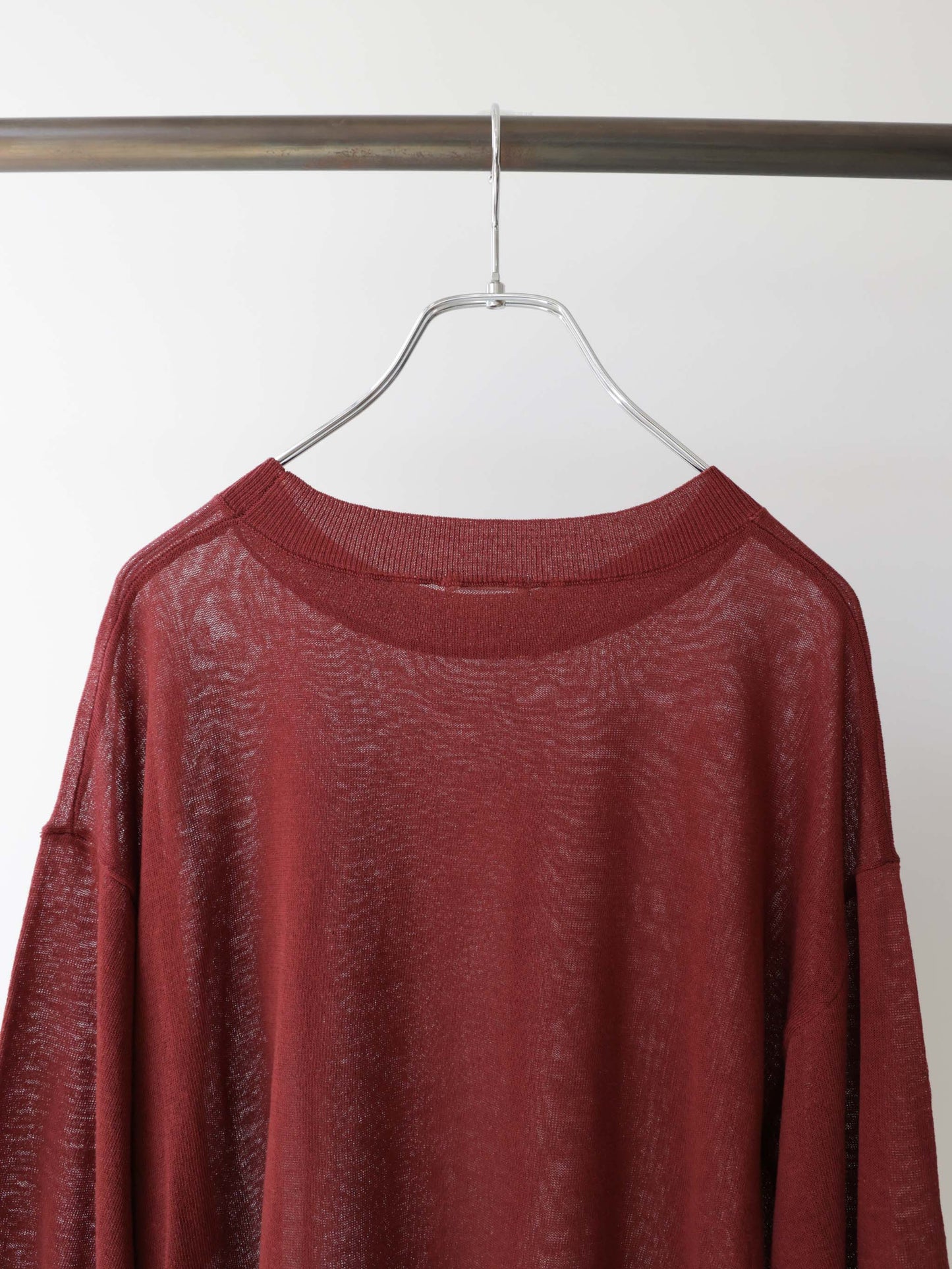 sheer knit pullover