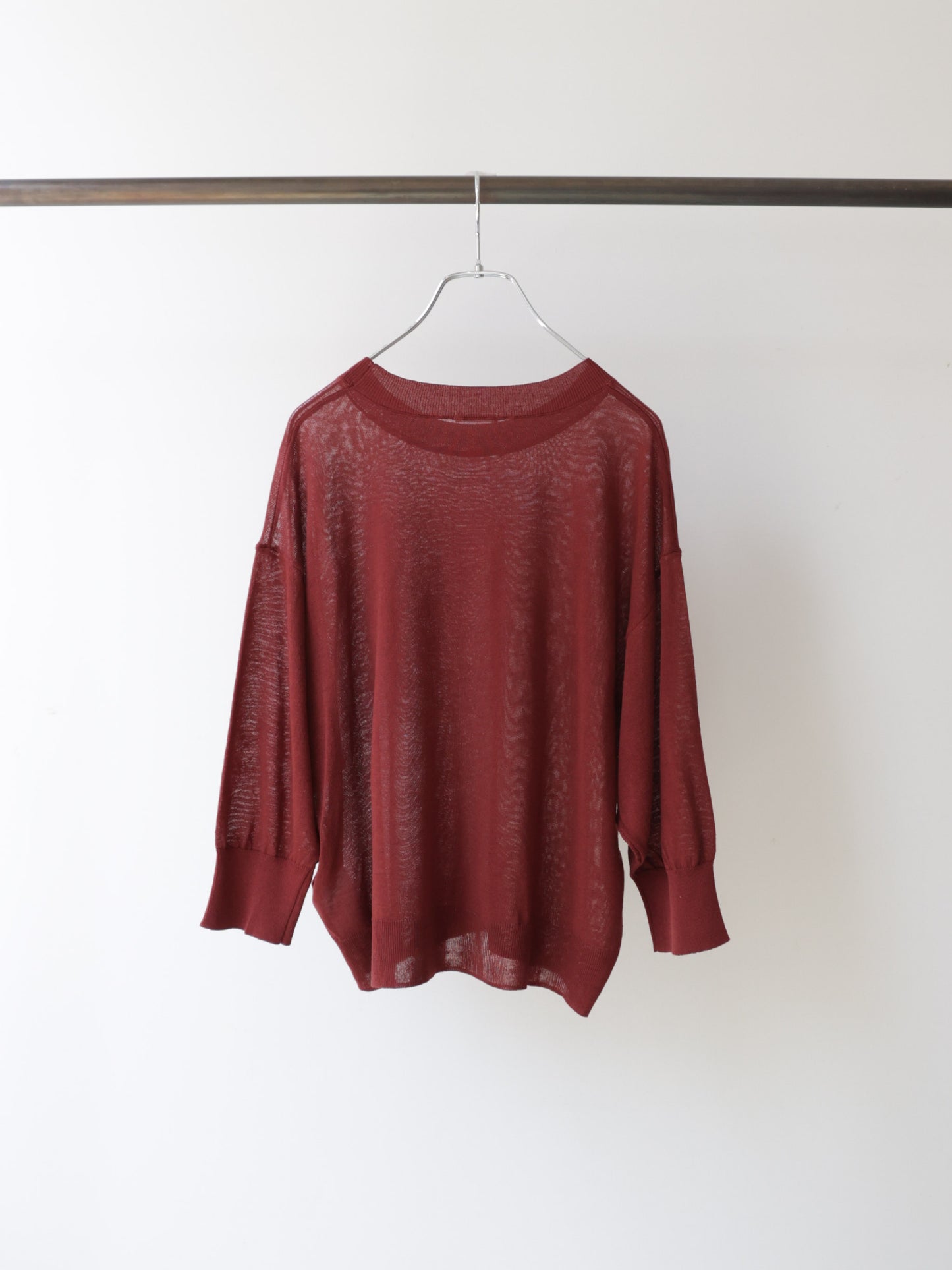 sheer knit pullover
