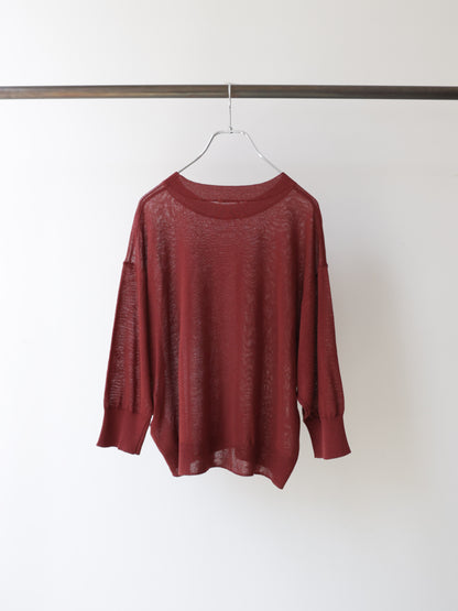 sheer knit pullover