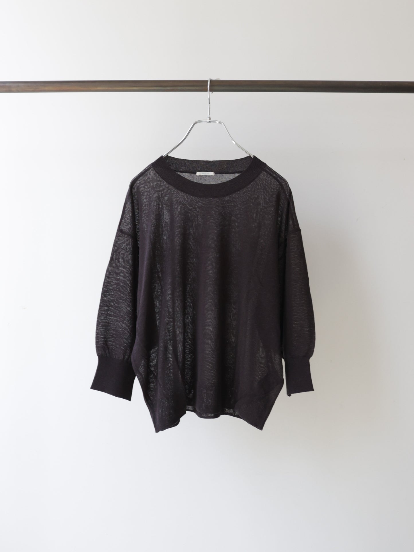 sheer knit pullover