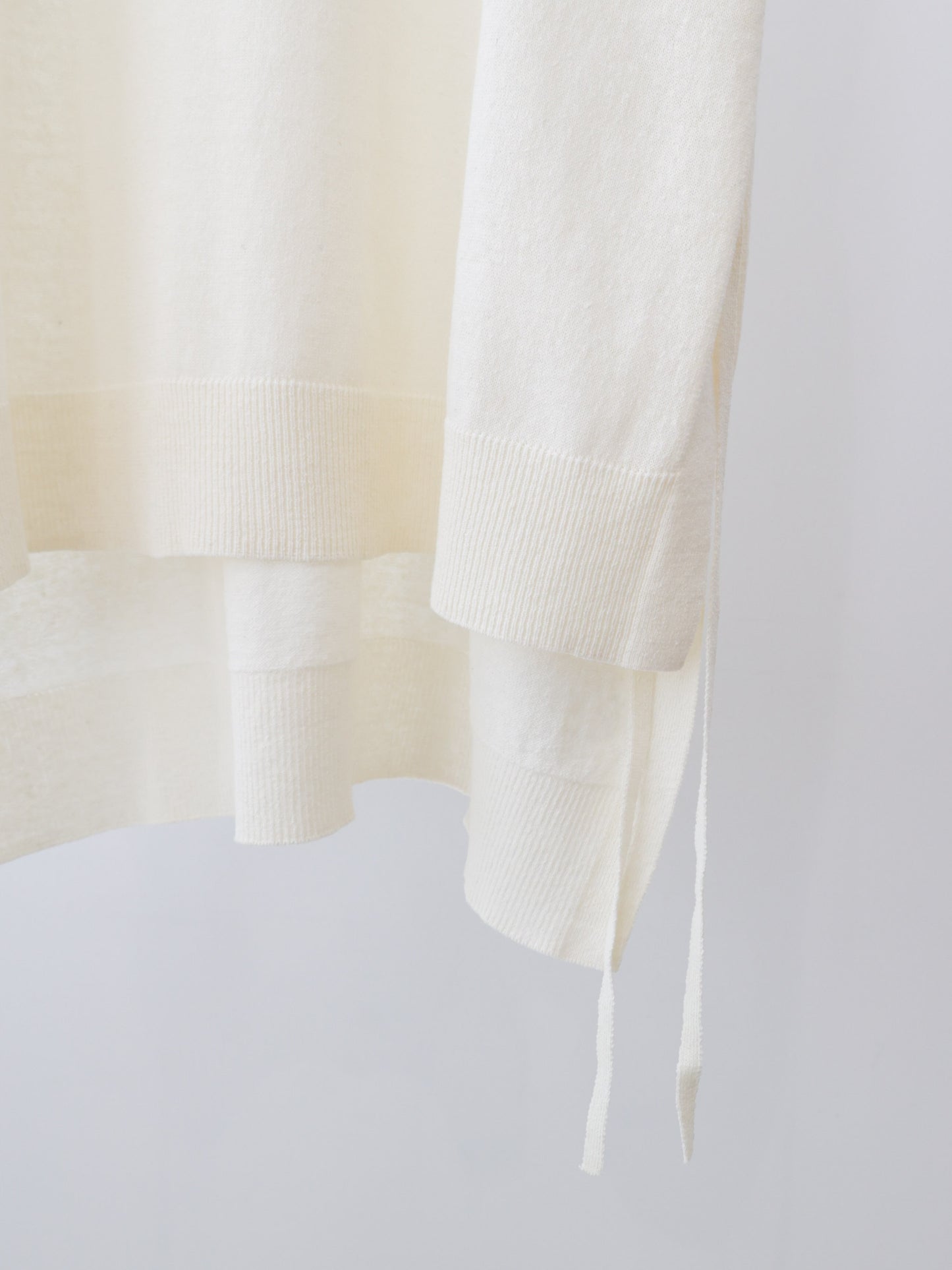 cotton linen side ribbon vest