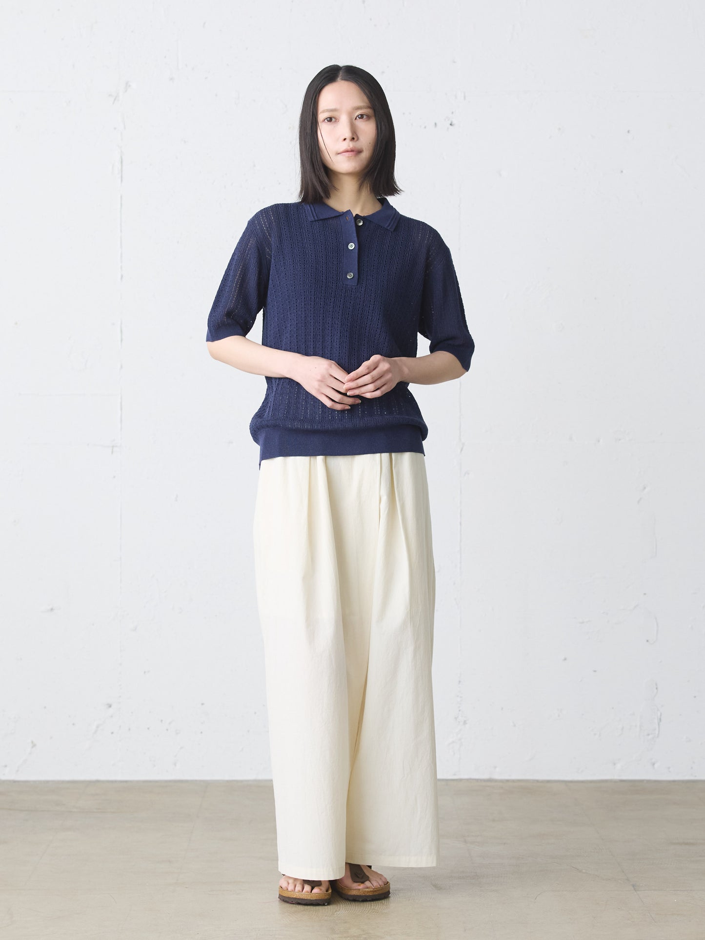 knit polo pullover